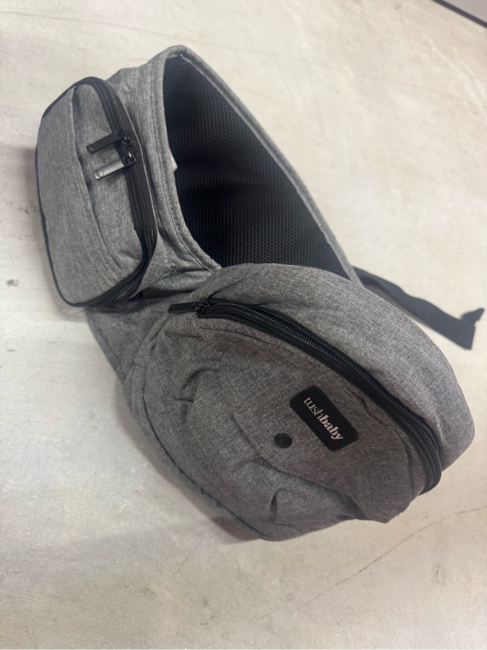 Tushbaby Gray Waist Carrier with Storage